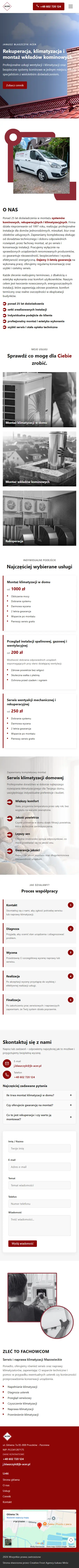 Janusz Błaszczyk ACER - zrzut strony, widok na telefonie